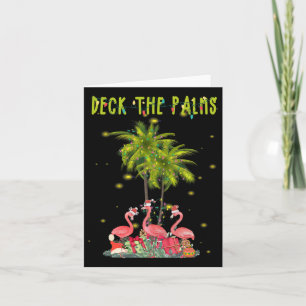 Tarjeta Deck The Palms Navidades Hawaianos Luces Palm Flam