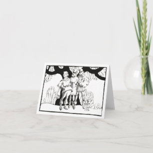 Tarjeta Deco Medieval Caroleros de estilo grabado en mader