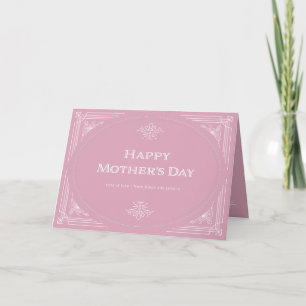 Tarjeta Deco moderno   Feliz Día de la Madre Rosa