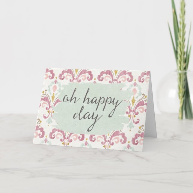 Tarjeta Deco suave VI | Oh Feliz Día (Anverso)