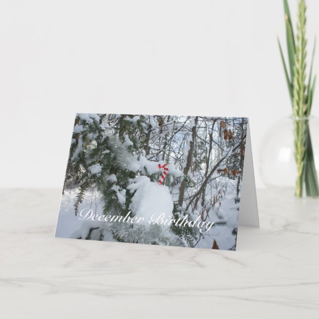 Tarjeta Decoración de caña de vandalismo-Cumpleaños de dic (Anverso)