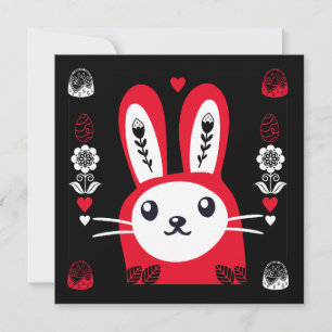 Tarjeta Decoración de conejo de chocolate de Pascua