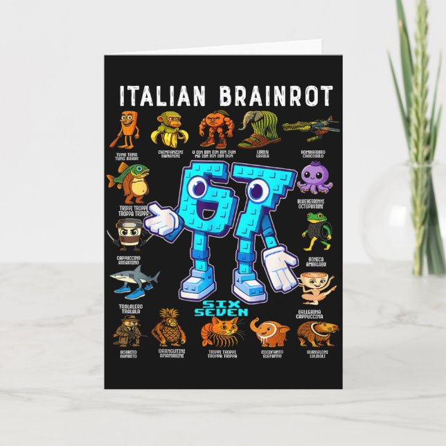 Tarjeta Decoración de cumpleaños divertida italiana Brainr (Anverso)