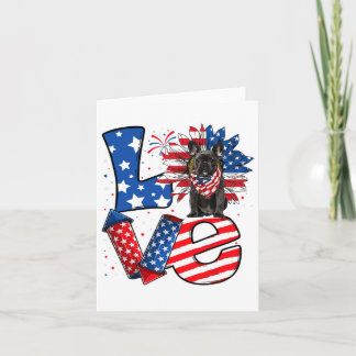 Tarjeta Decoración de Julio Amor Patriótico Bulldog Francé
