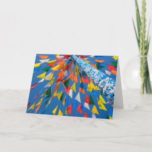 Tarjeta Decoración de la bandera triangular