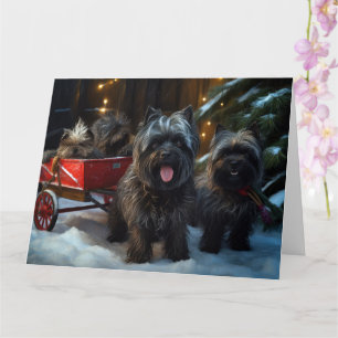 Tarjeta Decoración de los Navidades del Affenpinscher Snow