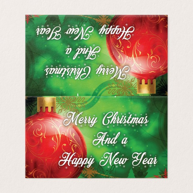 Tarjeta Decoración de Navidad (Exterior desplegado)