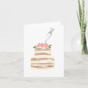 Tarjeta Decoración de pasteles en blanco