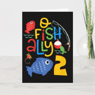 Tarjeta Decoraciones de cumpleaños para niños O-fish-ally 