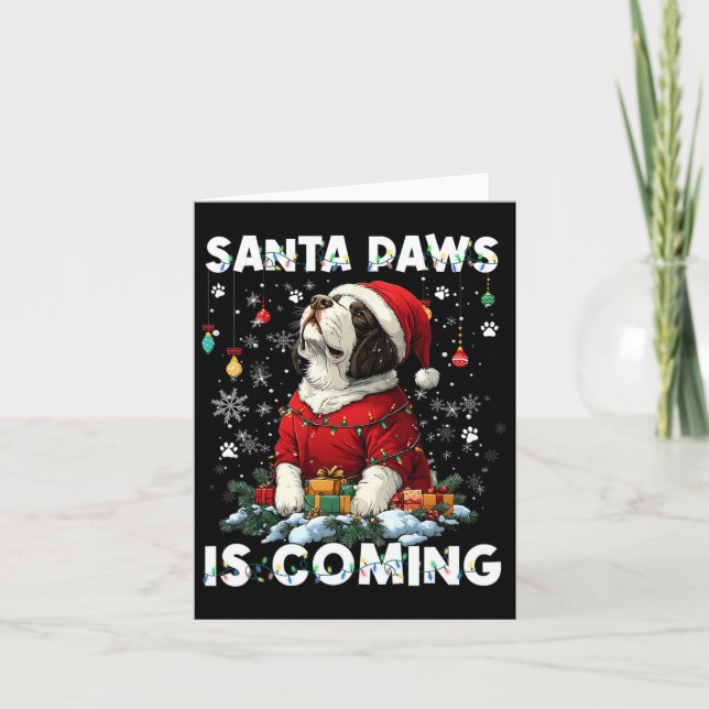 Tarjeta Decoraciones del árbol de Navidad de St. Bernard P (Anverso)