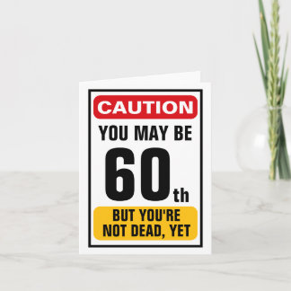 Tarjeta Decoraciones divertidas de advertencia para cumple