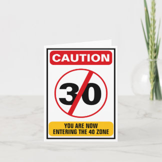 Tarjeta Decoraciones divertidas de advertencia para fiesta