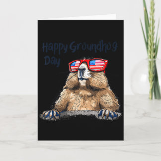 Tarjeta Decoraciones divertidas del Día de la Marmota 2025