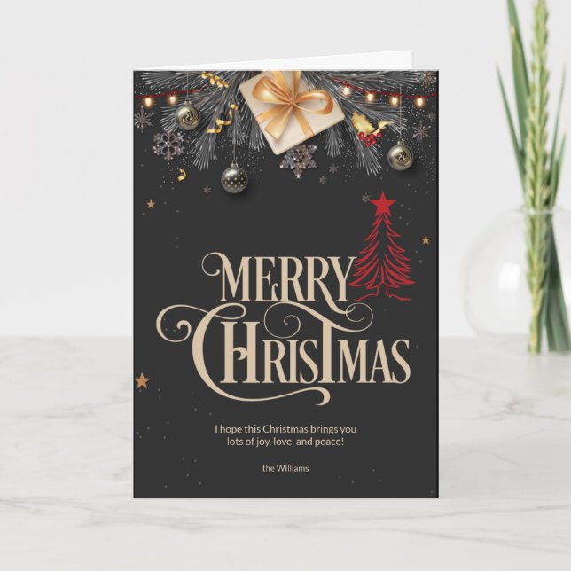 Tarjeta Decoraciones navideñas (Anverso)