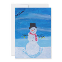 Tarjeta decorada de Snowman