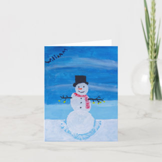 Tarjeta decorada de Snowman