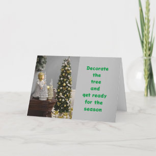 TARJETA **DECORAR EL ÁRBOL/PREPARARSE PARA CELEBRAR**