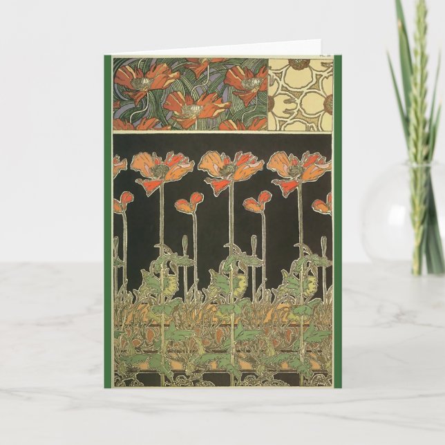 Tarjeta ~ Decoratifs de Alfonso Maria Mucha (Anverso)