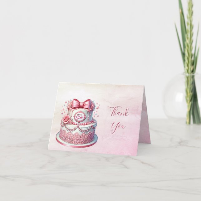 Tarjeta decorativa de Bow Rosa (Anverso)