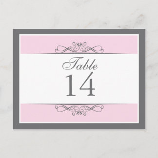 Tarjeta decorativa moderna de número de tabla