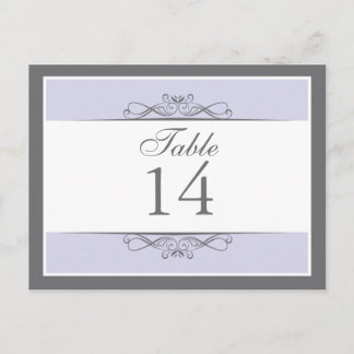 Tarjeta decorativa moderna de número de tabla