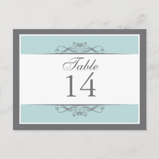 Tarjeta decorativa moderna de número de tabla