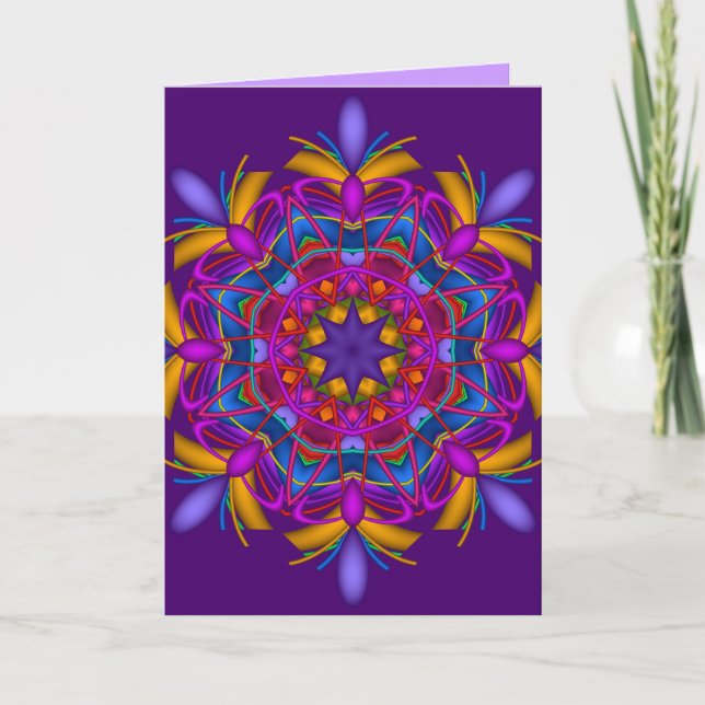 Tarjeta Decorative mandala birthday card (Anverso)