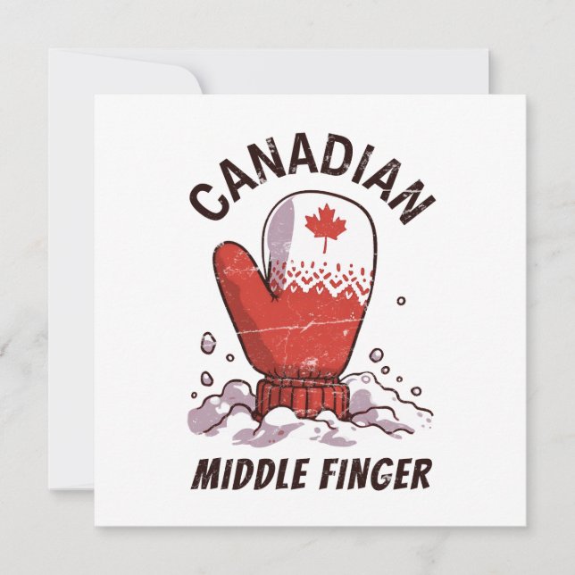 Tarjeta Dedo medio canadiense (Anverso)