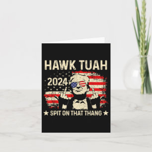 Tarjeta Dedo medio Funny Hawk Tush Bandera Trump 2024 24 V