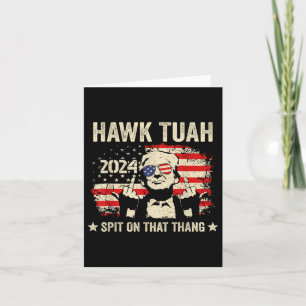 Tarjeta Dedo medio honny Hawk Tush de la bandera Trump 202