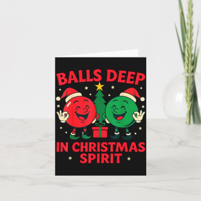 Tarjeta Deep In Christmas Srit Funny Adult Christmas Humor (Anverso)