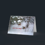 Tarjeta Deer Birthday-Funny<br><div class="desc">venado,  nieve,  árboles</div>