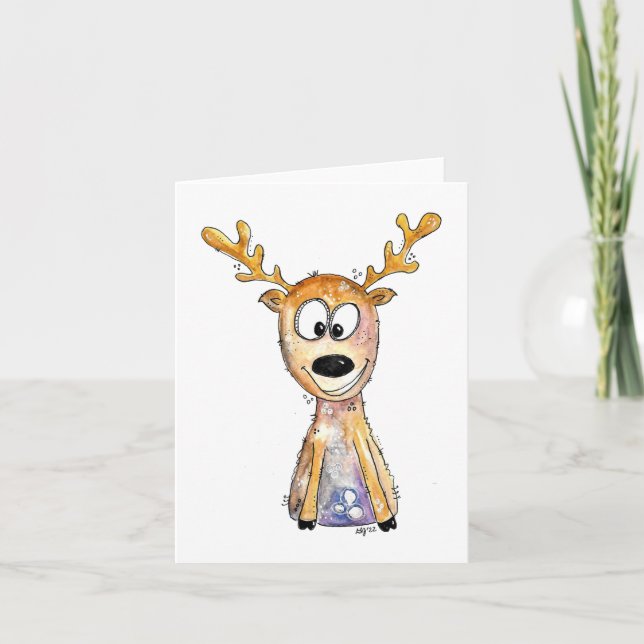 Tarjeta Deer caprichoso (Anverso)