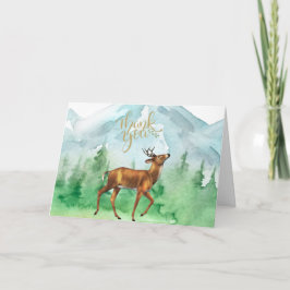 Tarjeta Deer Hunter Forest Mountain Gracias