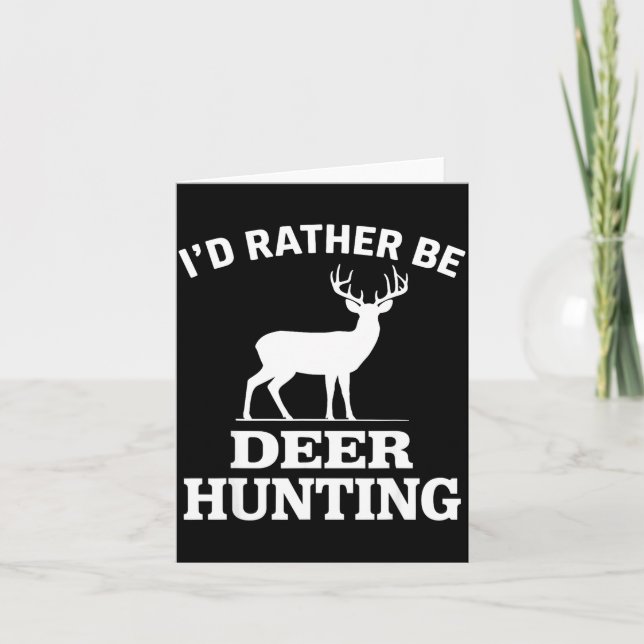 Tarjeta Deer Hunting Art For Men Women Buck Elk Hunter Dee (Anverso)