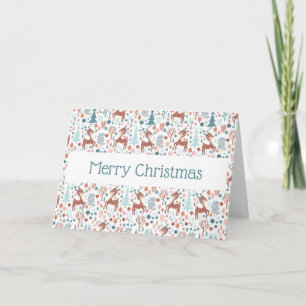 Tarjeta Deer lindo en Navidades singulares de patrones for