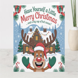 Tarjeta Deer Little Merry Christmas