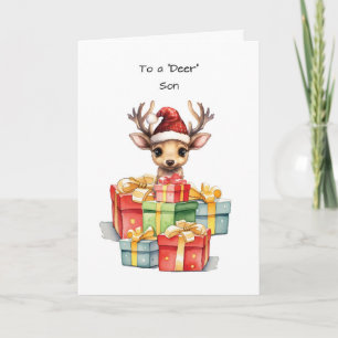 Tarjeta Deer Son Navidades burlones de amor