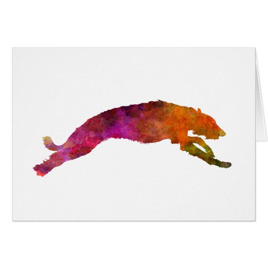Tarjeta Deerhound 02 in watercolor-2