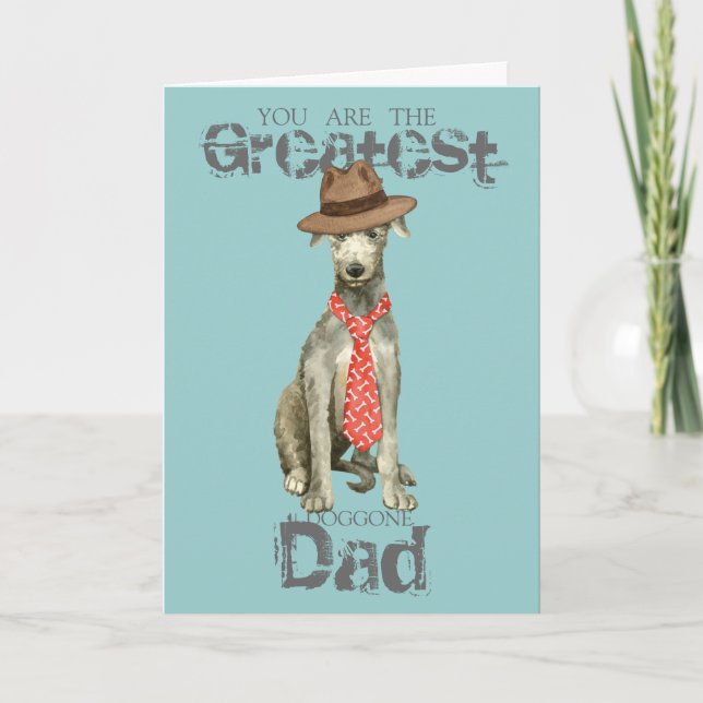 Tarjeta Deerhound Dad (Anverso)