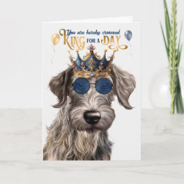 Tarjeta Deerhound Dog King en Escocia por un cumpleaños gr