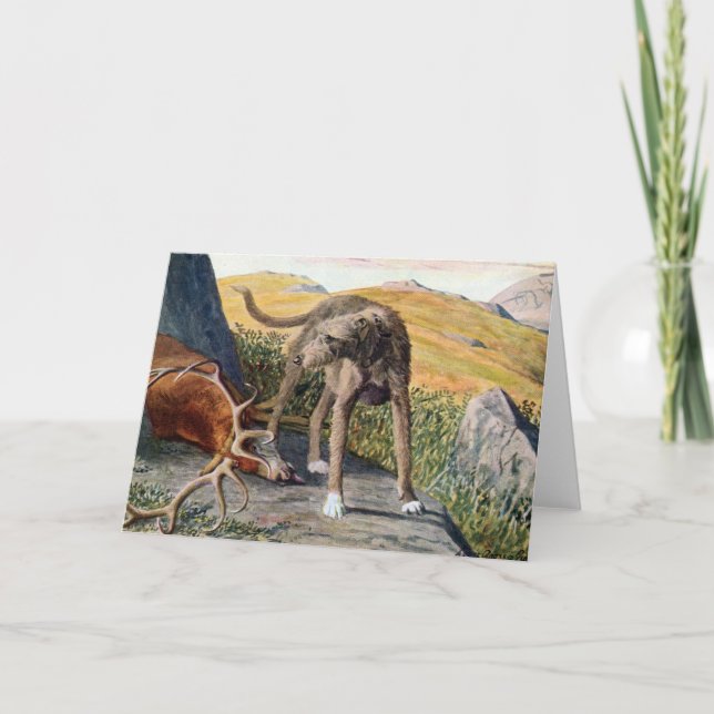 Tarjeta Deerhound Notecard (Anverso)