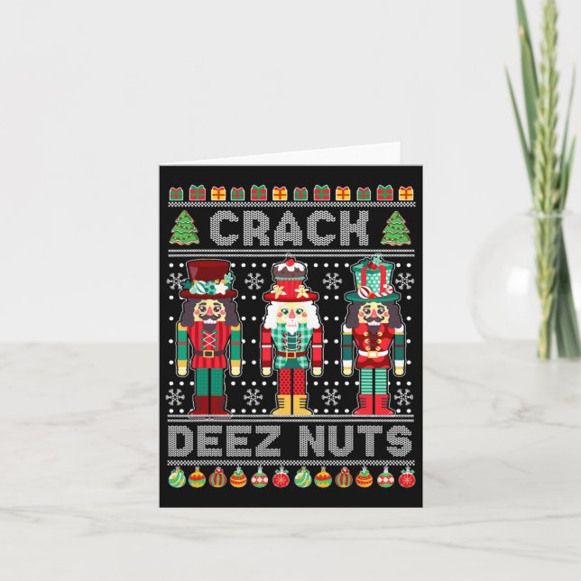 Tarjeta Deez Nutcracker Navidades feos navideños (Anverso)