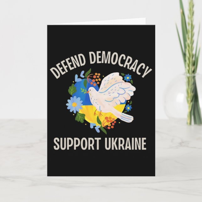 Tarjeta Defend Democracy Support Ukraine  (Anverso)