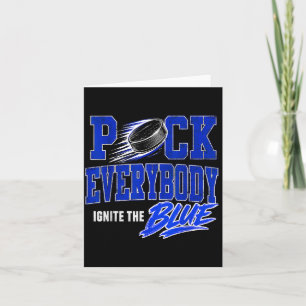 Tarjeta Defensor de Hockey Azul Vintage