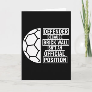 Tarjeta Defensor Posición Muro De Ladrillo Deportes Fútbol