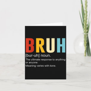 Tarjeta Definición Bruh Noun, Citas sarcásticas divertidas