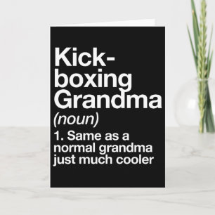 Tarjeta Definición de abuela de kickboxing divertido depor