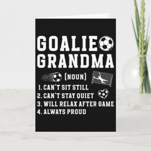 Tarjeta Definición de abuela portera de fútbol Portera de