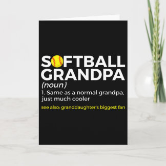 Tarjeta Definición de abuelo de sóftbol la más grande de l